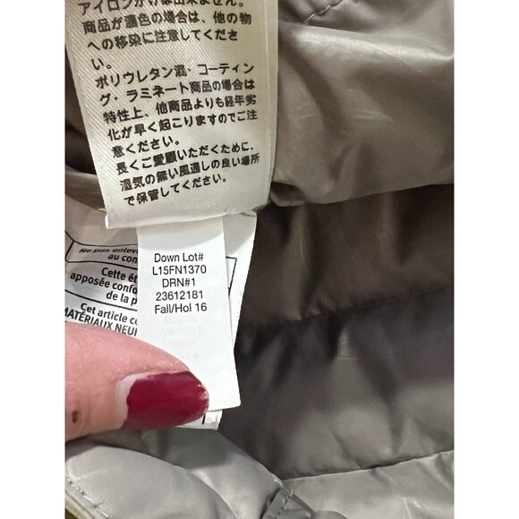 Eddie Bauer Champagne 80% Down Puffer Coat Sz Small Preppy Modern Designer NICE - Picture 14 of 16